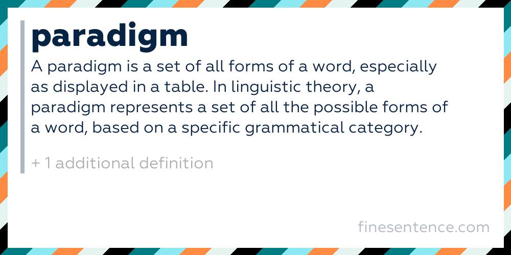 Paradigm - Definition, Meaning, and Examples in English