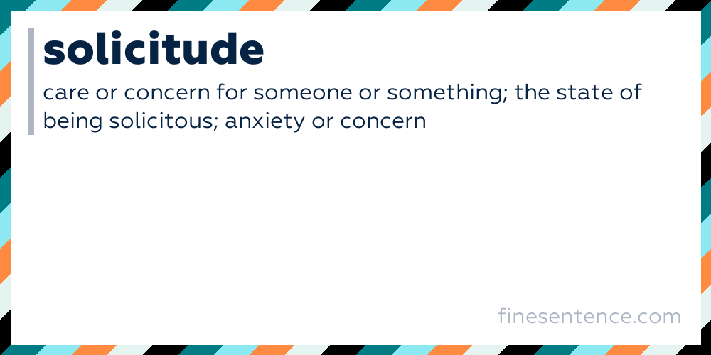 Solicitude definition meaning and examples in english