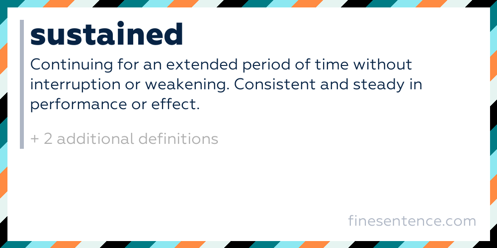 Sustained: meaning definitions translation and examples